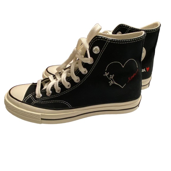 Converse Shoes - Chuck Taylor Converse Heart Embroidery Classic Chuck Sneakers Black Size 8.5